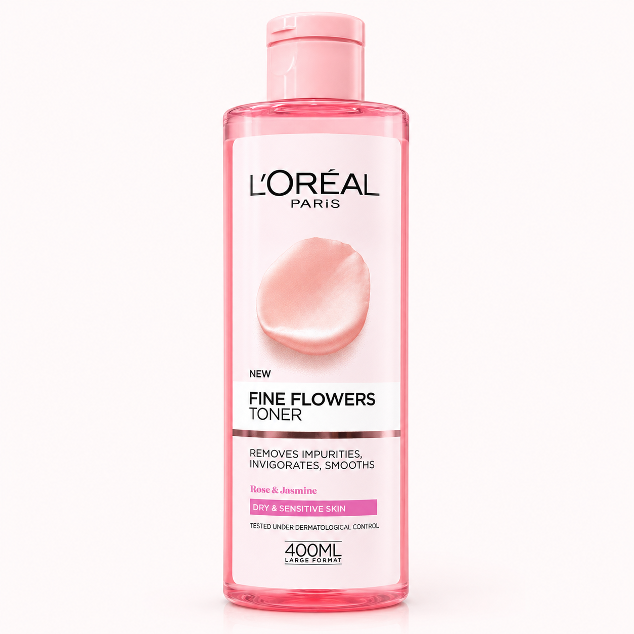 מי פנים לוריאל פריז Fine Flowers לעור יבש ורגיש – 400 מ״ל