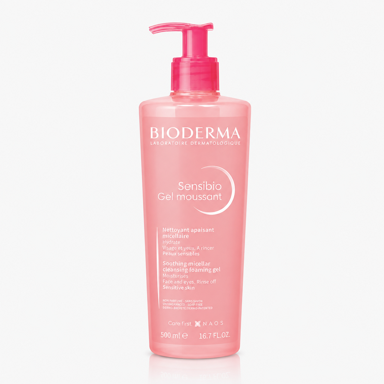 ג׳ל ניקוי מקציף לפנים Bioderma Sensibio לעור רגיש – 500 מ״ל