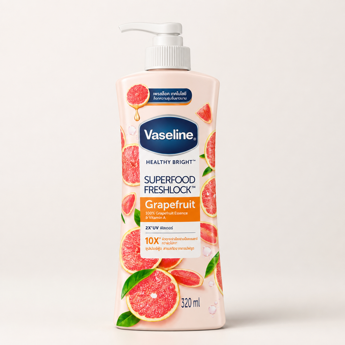 Vaseline Healthy Bright Grapefruit – קרם גוף מבהיר ומעניק לחות