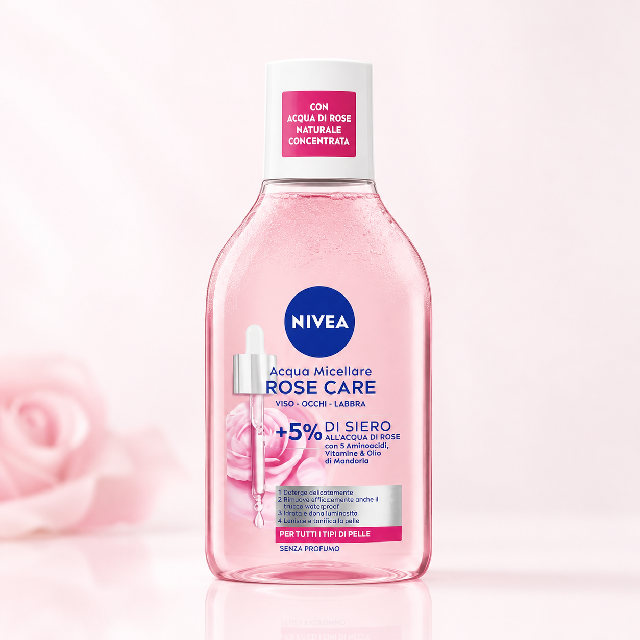 NIVEA Rose Care – מי פנים מיסלריים מרעננים
