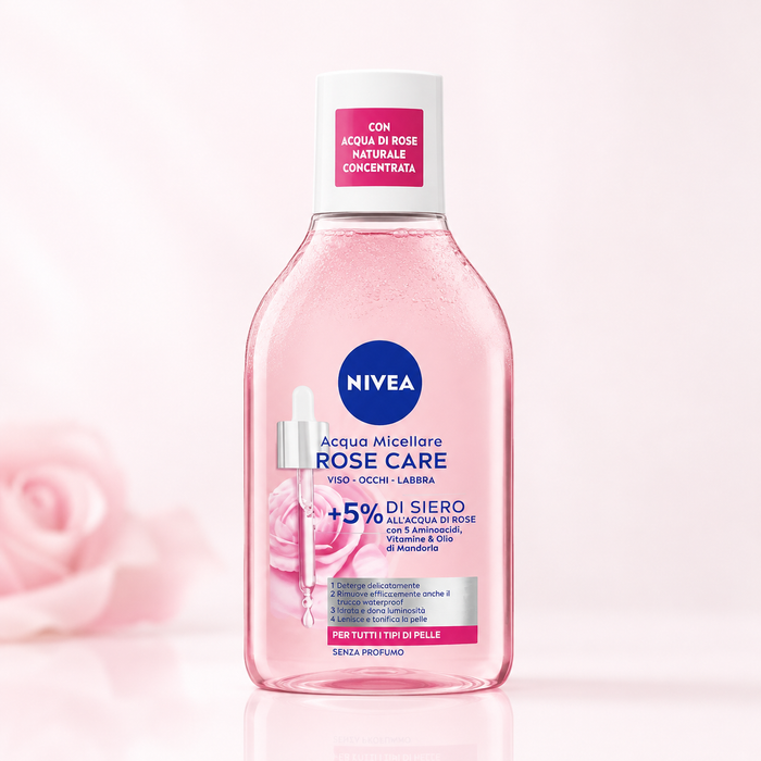 NIVEA Rose Care – מי פנים מיסלריים מרעננים